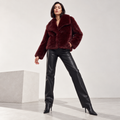 Lucienne | Chic Brown Fur Coat for Women with Plush Statement Texture