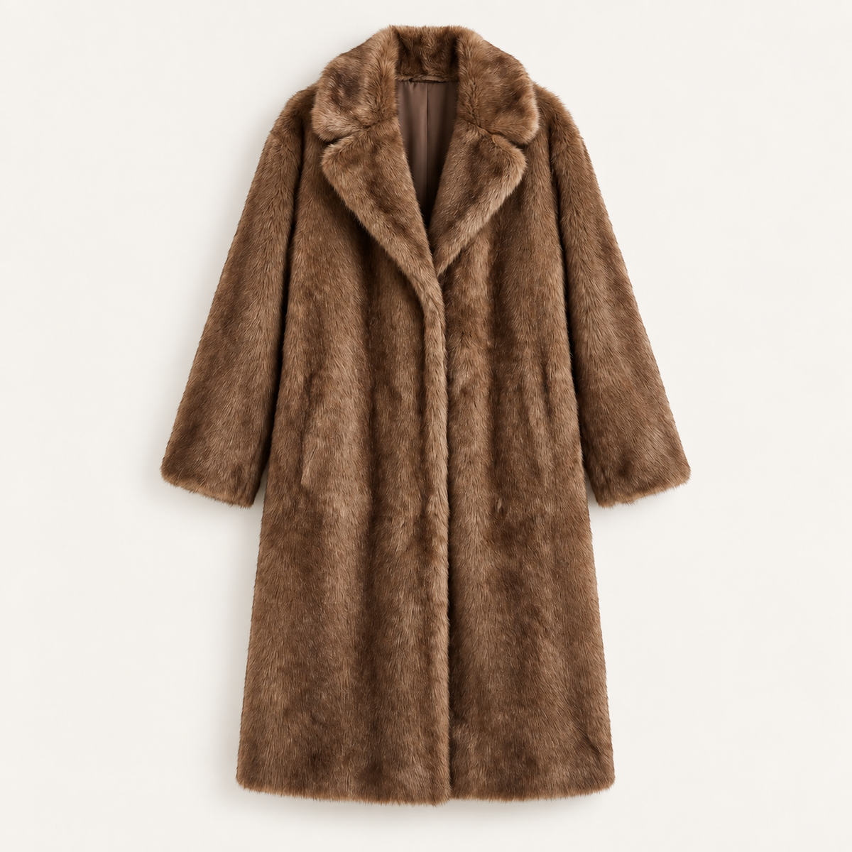 Rosalie | Sophisticated Brown Fur Coat for Women with Luxurious Longline Shape