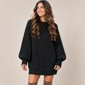 Sidonie | Timeless Cable Knit Jumper Dress for Women with Cosy Textured Finish