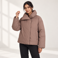 Delphine | Effortless Womens Brown Puffer Coat with Oversized Contemporary Fit