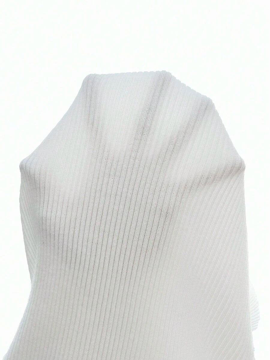 EMERY ROSE Solid Ribbed Knit Sweater,Long Sleeve Tops Knit Pullover Fall Winter Sweater