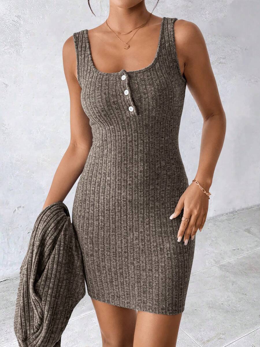 SHEIN Women's Sexy 2 Pieces Blue Dress, Autumn/Winter