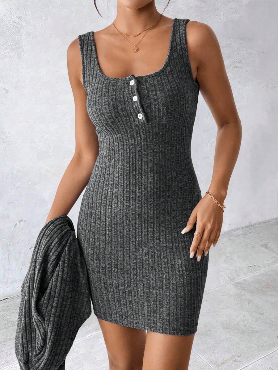 SHEIN Women's Sexy 2 Pieces Blue Dress, Autumn/Winter
