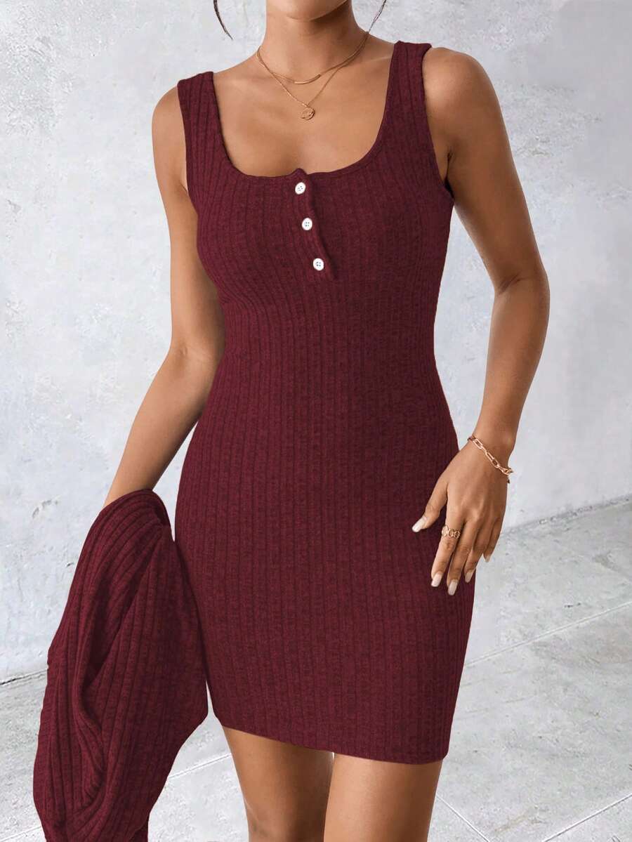 SHEIN Women's Sexy 2 Pieces Blue Dress, Autumn/Winter