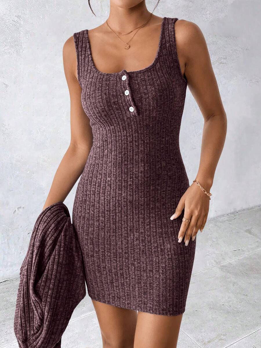 SHEIN Women's Sexy 2 Pieces Blue Dress, Autumn/Winter