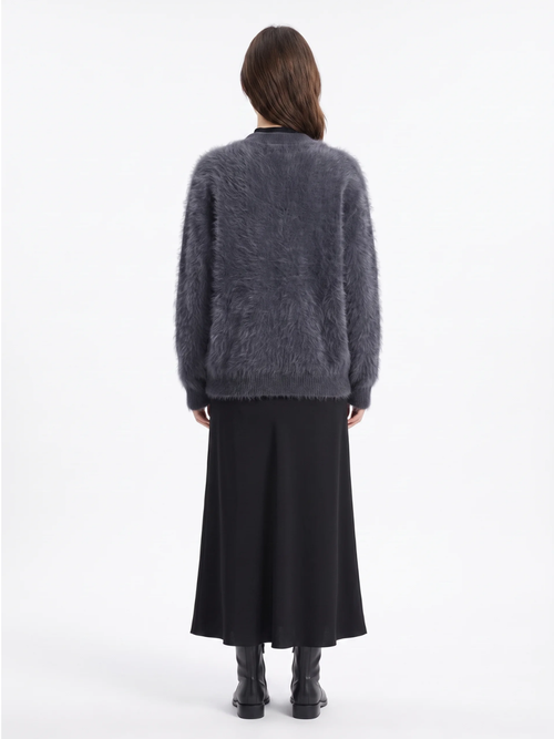 Amelia | Zip-Up Knit Cardigan, Brushed Soft Winter Knitwear