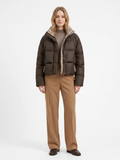 Daisy | Cropped Puffer Jacket, Stand Collar Quilted Winter Coat