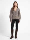 Mia | V-Neck Button Cardigan, Patch Pocket Winter Knitwear