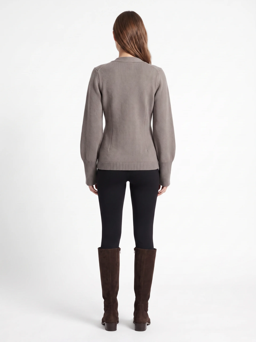 Mia | V-Neck Button Cardigan, Patch Pocket Winter Knitwear