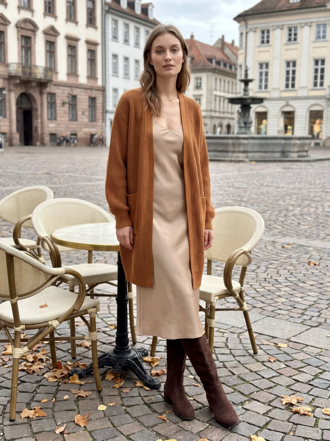 Ruby | Longline Open Front Cardigan, Ribbed Patch Pocket Winter Coatigan