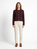 Eleanor | Button-Front Knit Cardigan, Cropped Autumn Winter Layering Sweater
