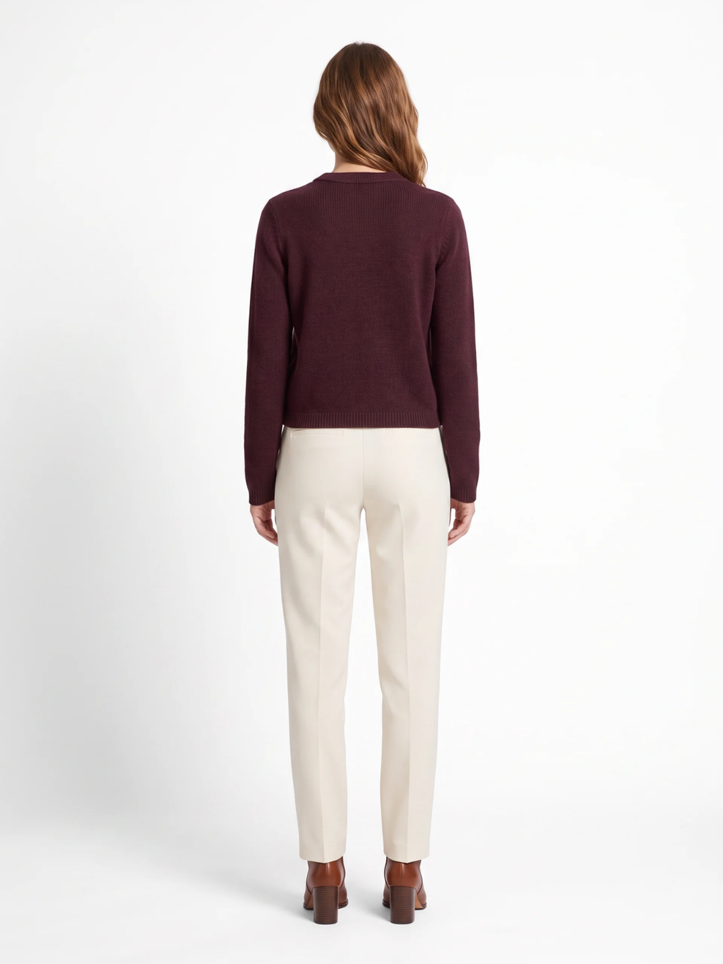 Eleanor | Button-Front Knit Cardigan, Cropped Autumn Winter Layering Sweater