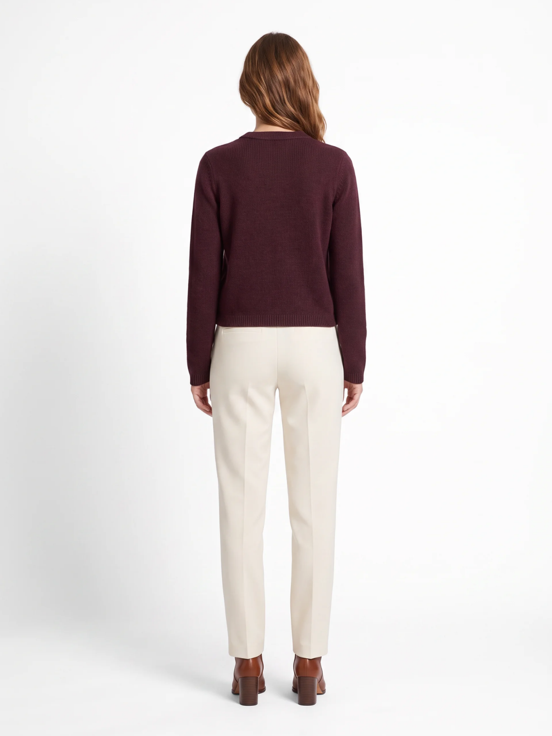 Eleanor | Button-Front Knit Cardigan, Cropped Autumn Winter Layering Sweater