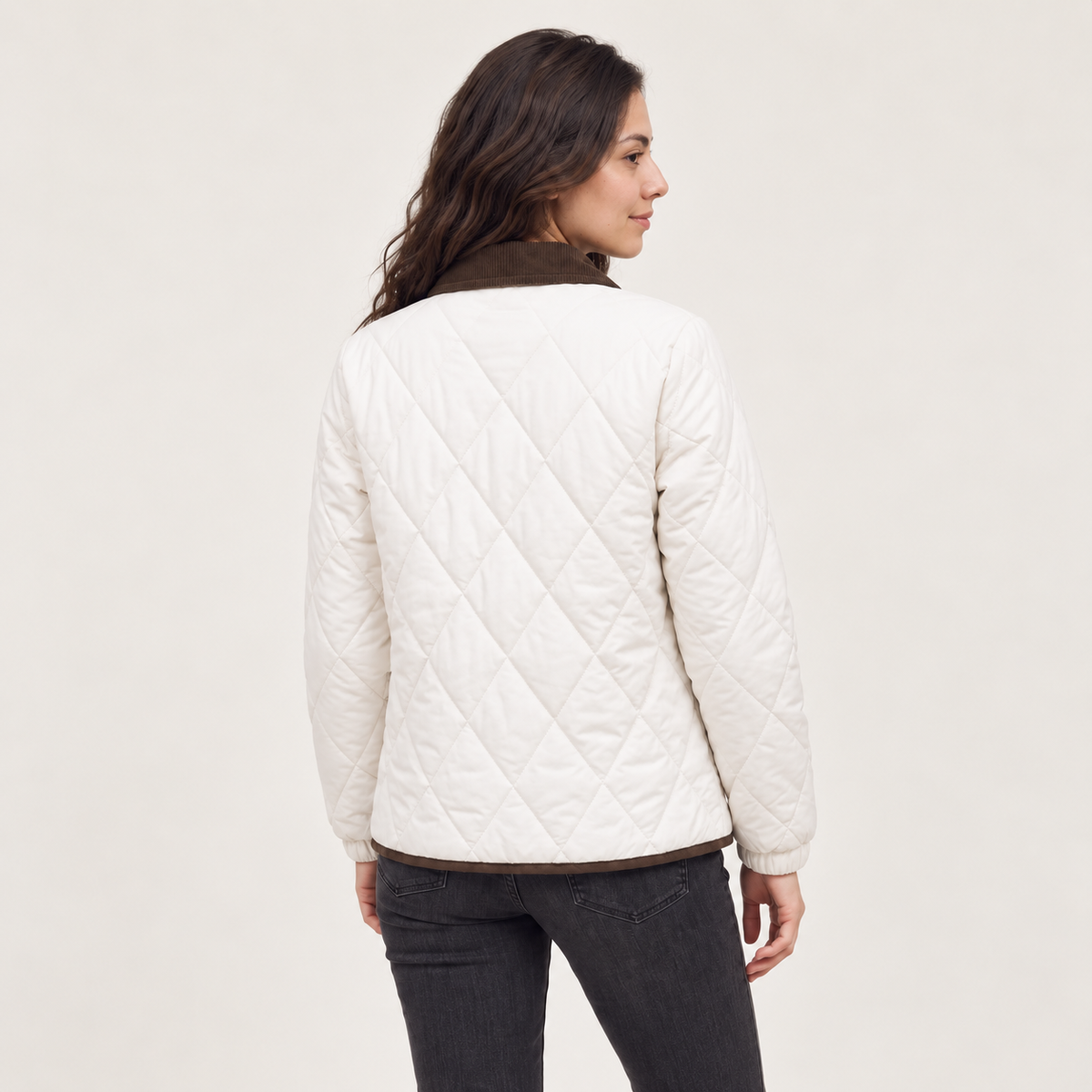 Anaelle | Timeless Quilted Jacket for Women with Heritage Corduroy Collar