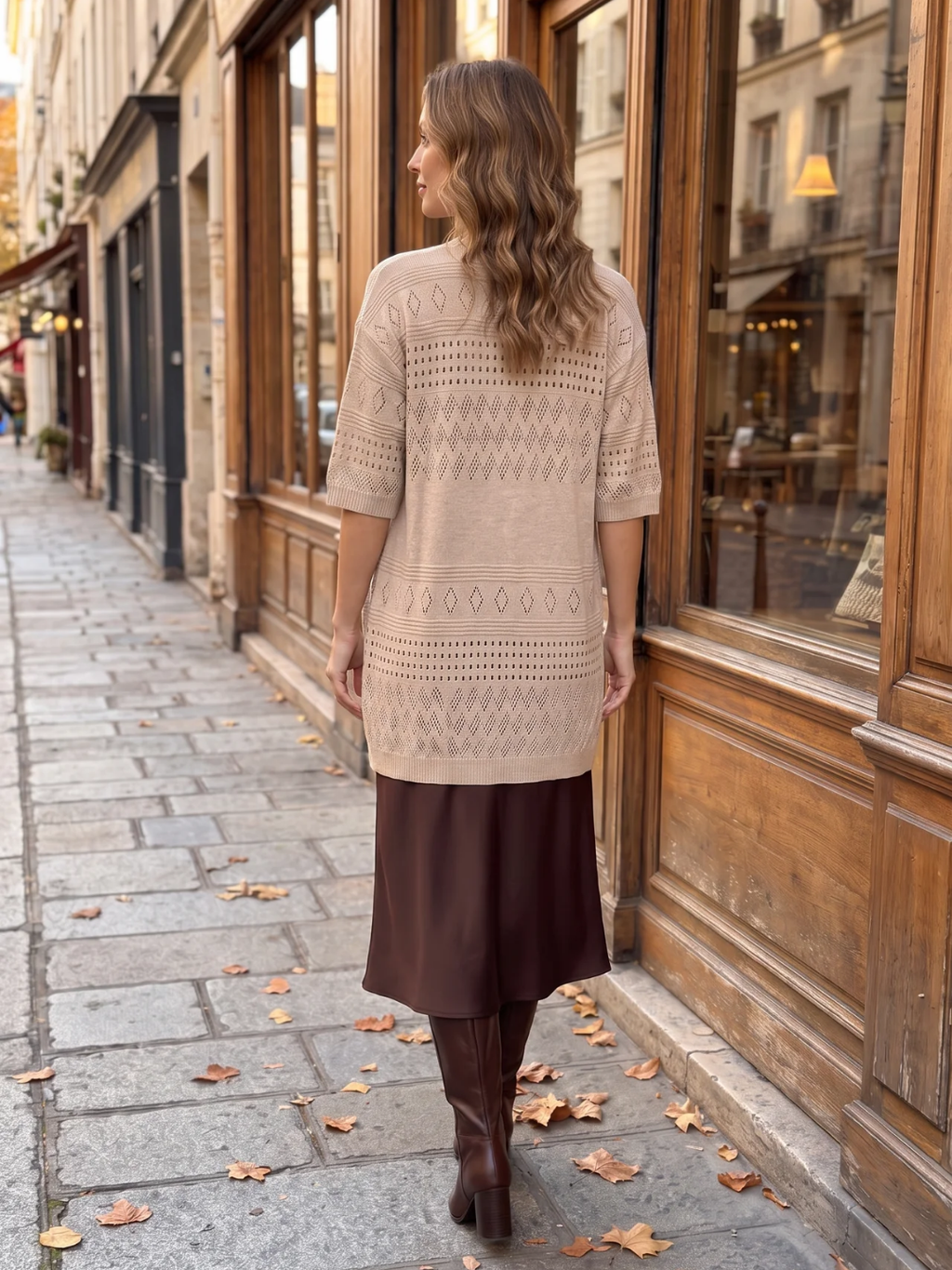 Marjorie | Openwork Knit Cardigan, Short Sleeve Open Front Summer Cover-Up