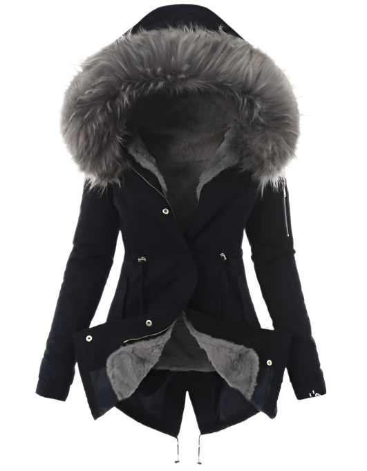 Madeleine Women's Long Winter Coat – Insulated Wind Resistant Elegant Overcoat