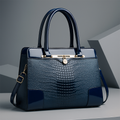 Aeryn - Structured Croc-Effect Handbag