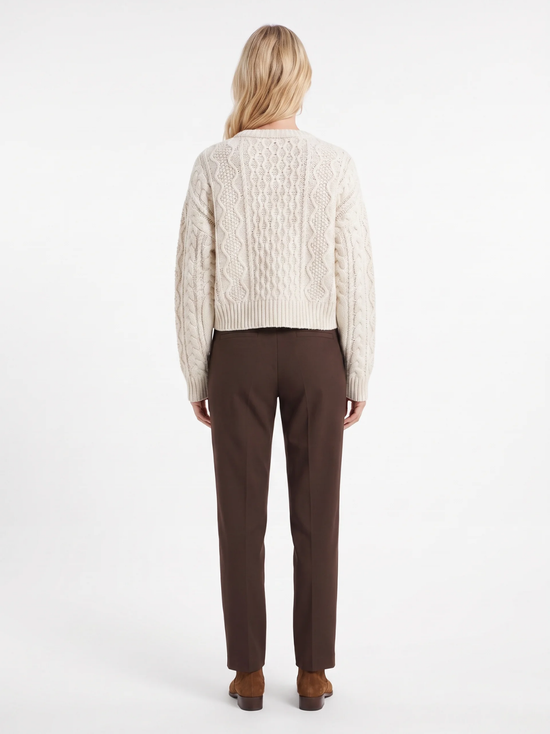 Arabella | Cable Knit Button Cardigan, Cropped Textured Winter Knitwear