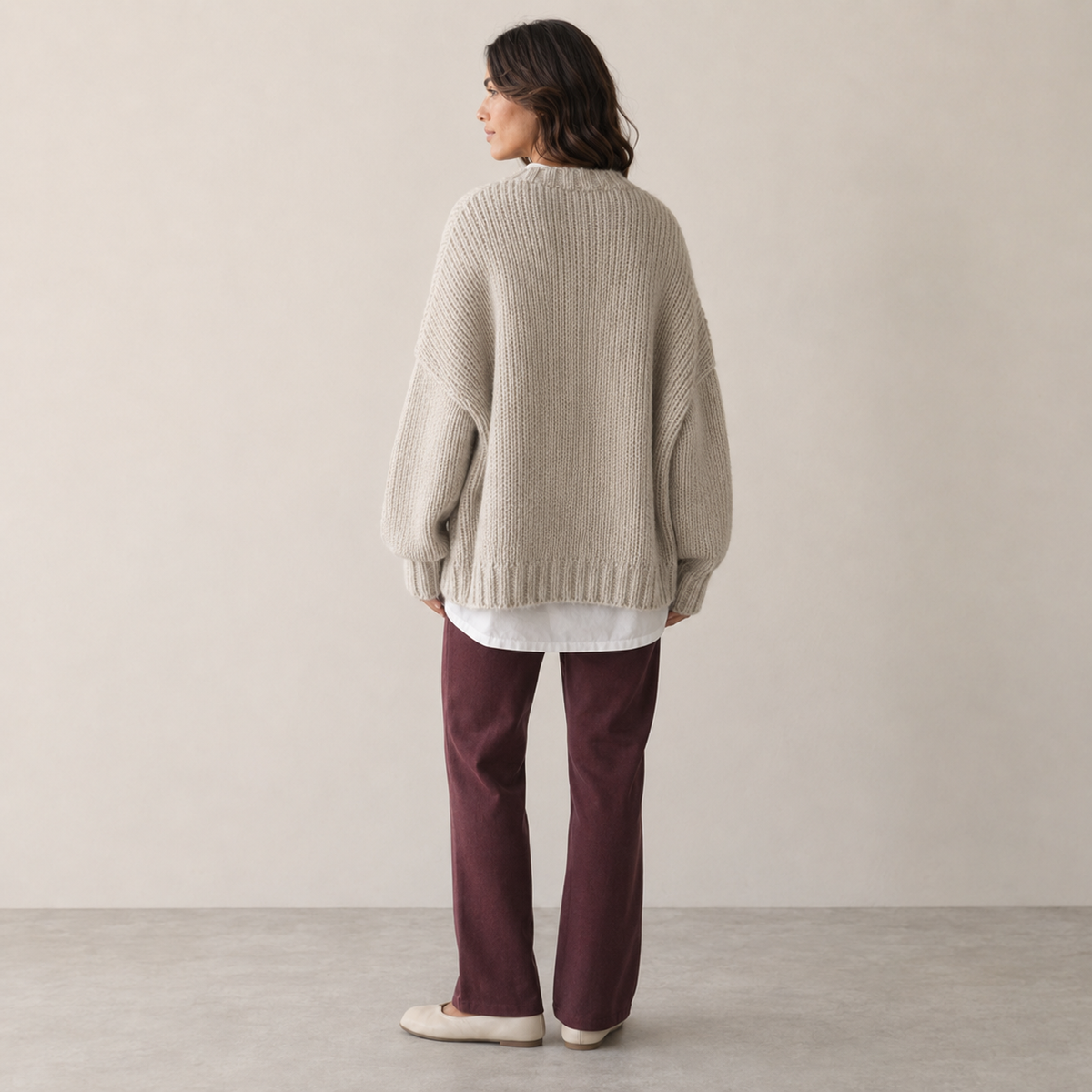 Elodie | Oversized Sweater with Contrast Front Pocket