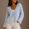 Women’s Knit Cardigan – V-Neck Lightweight Button-Up Style
