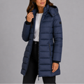 Puffer Coat Womens Hooded Insulated Longline Zip Front