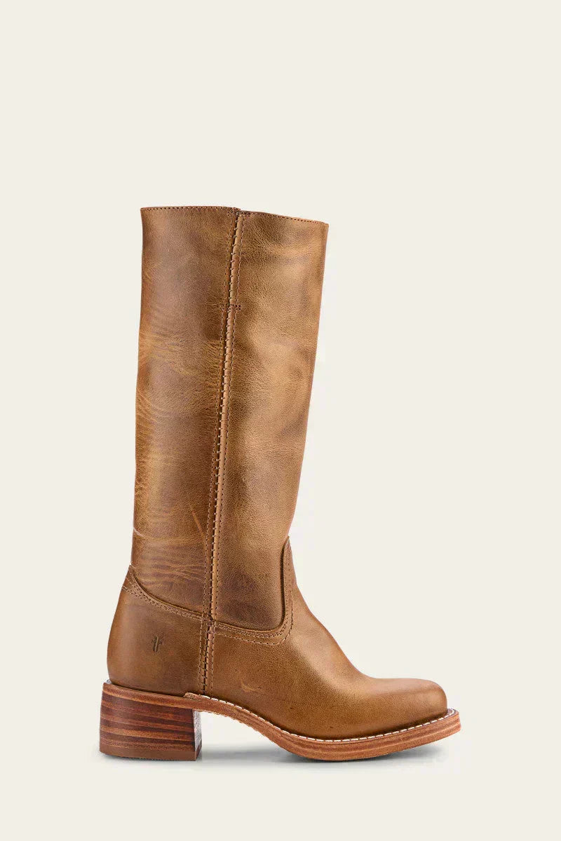 Boots For Women | Mid Calf Block Heel With Closed Toe