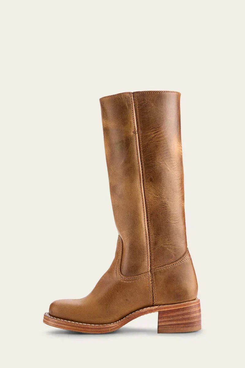 Boots For Women | Mid Calf Block Heel With Closed Toe