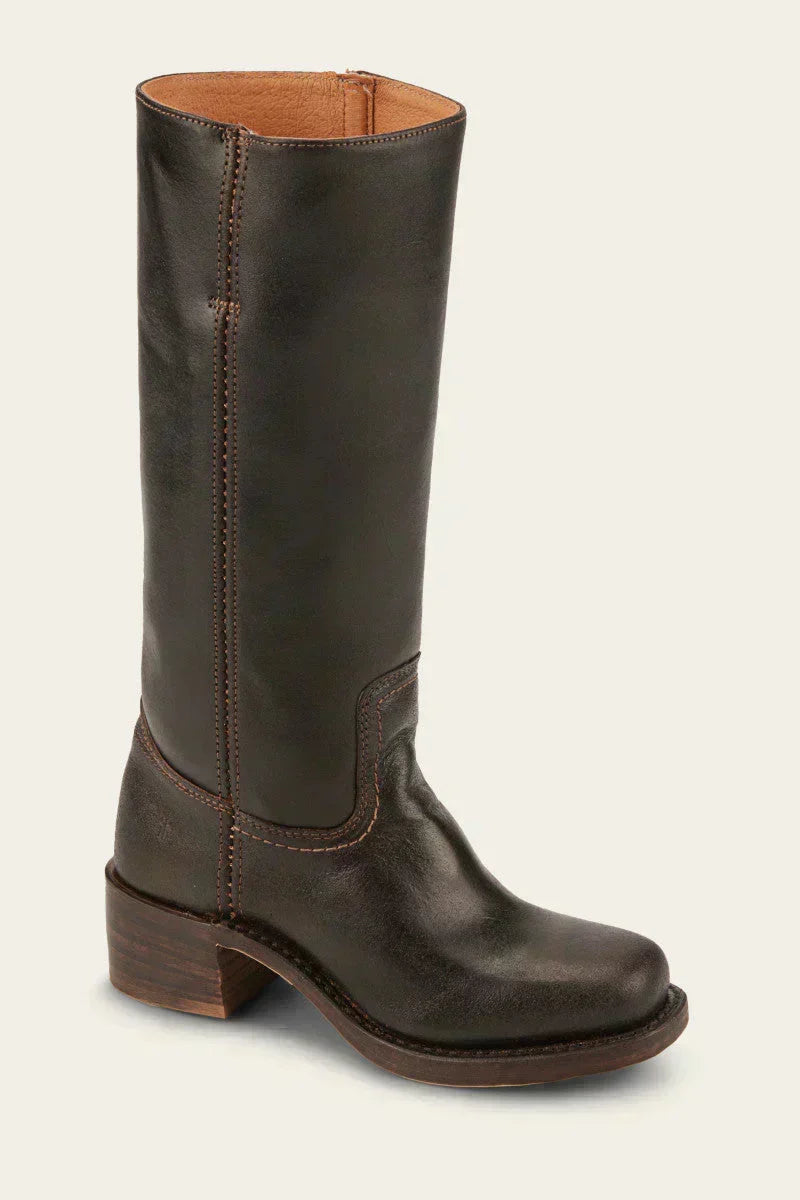 Boots For Women | Mid Calf Block Heel With Closed Toe