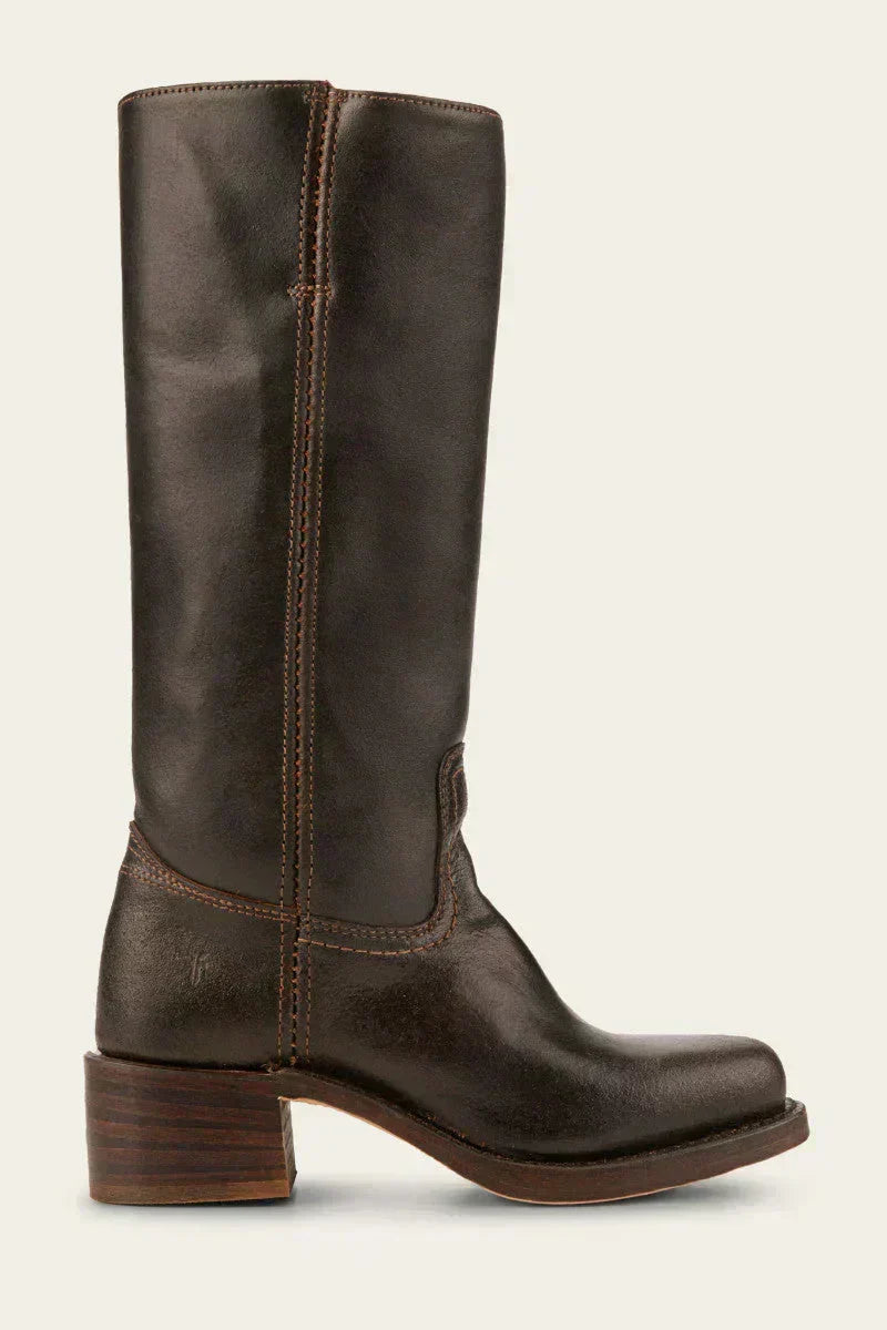 Boots For Women | Mid Calf Block Heel With Closed Toe