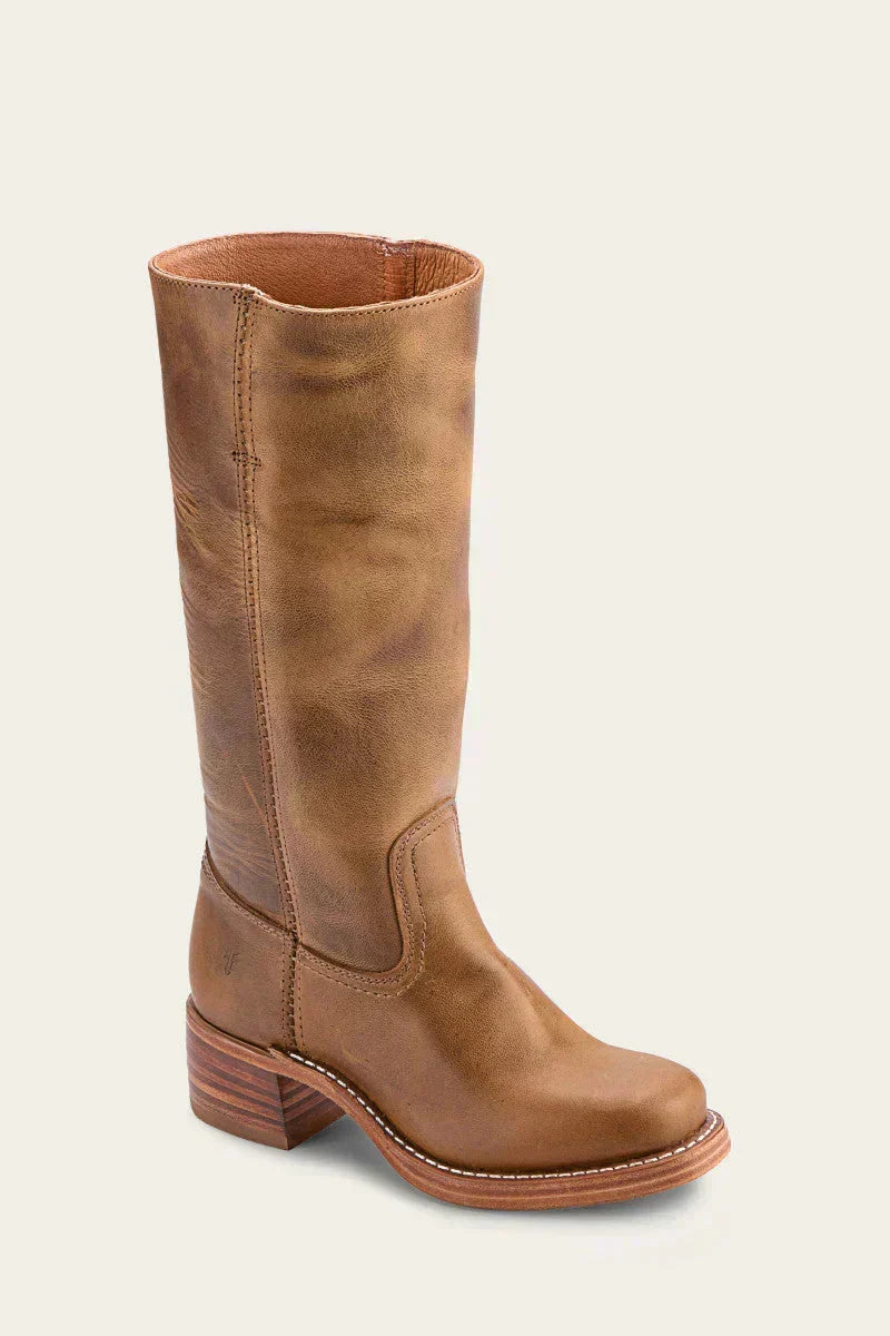 Boots For Women | Mid Calf Block Heel With Closed Toe