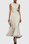 Elizabeth | Timeless And Elegant Polka Dot Maxi Dress