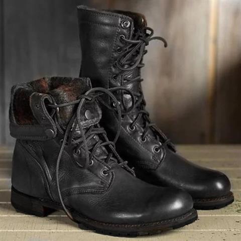 Boots For Women | Lace-Up Mid-Calf Design