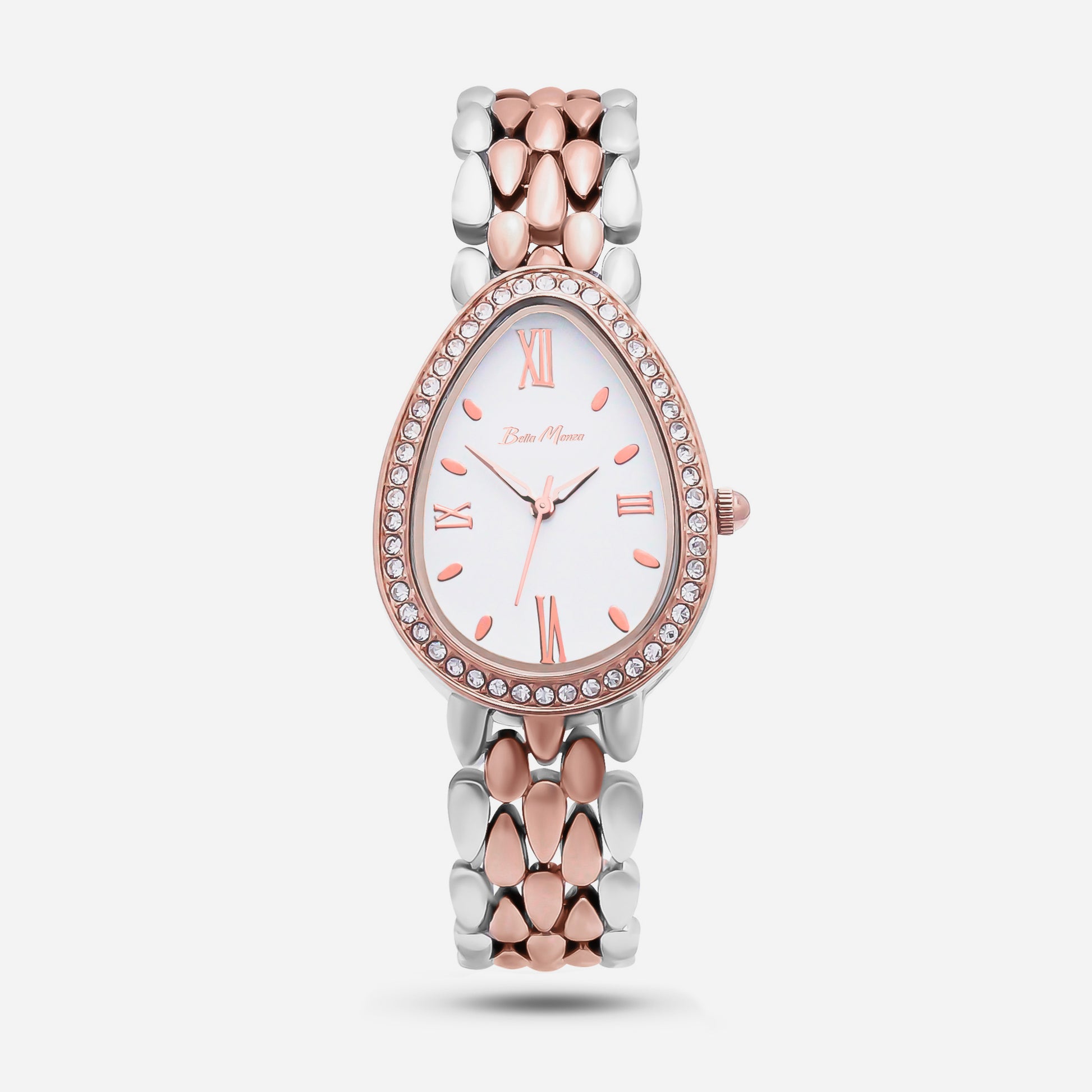 Rose Gold Watch With White Dial