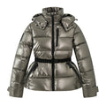 Women's Winter Hooded High Waist Padded Sport Parkas Coats with Belt Female Elegant Thick Warm Pockets Windproof Skiing Jackets