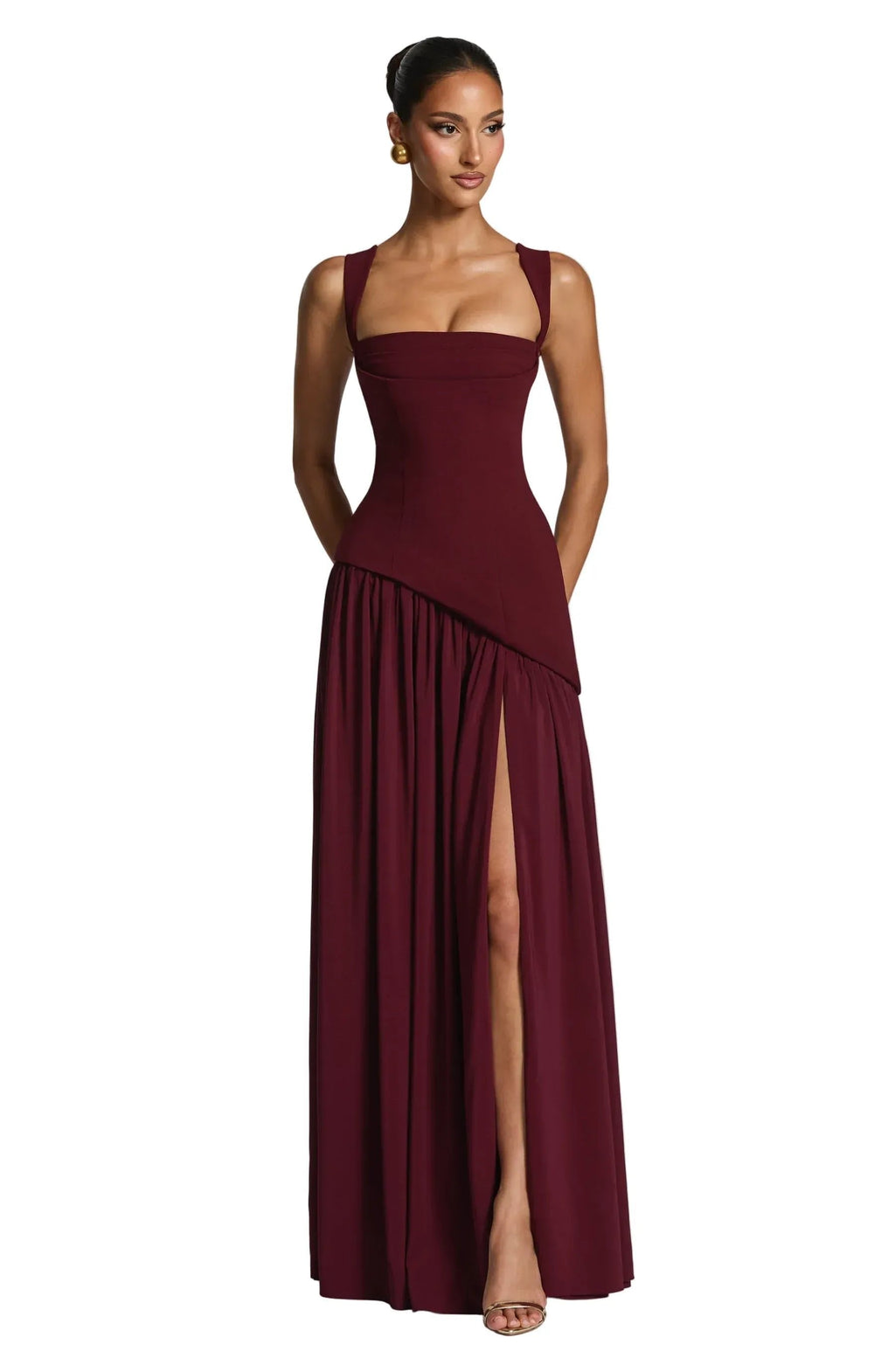 Amelia | Luxurious And Elegant Pleated Evening Maxi Dress