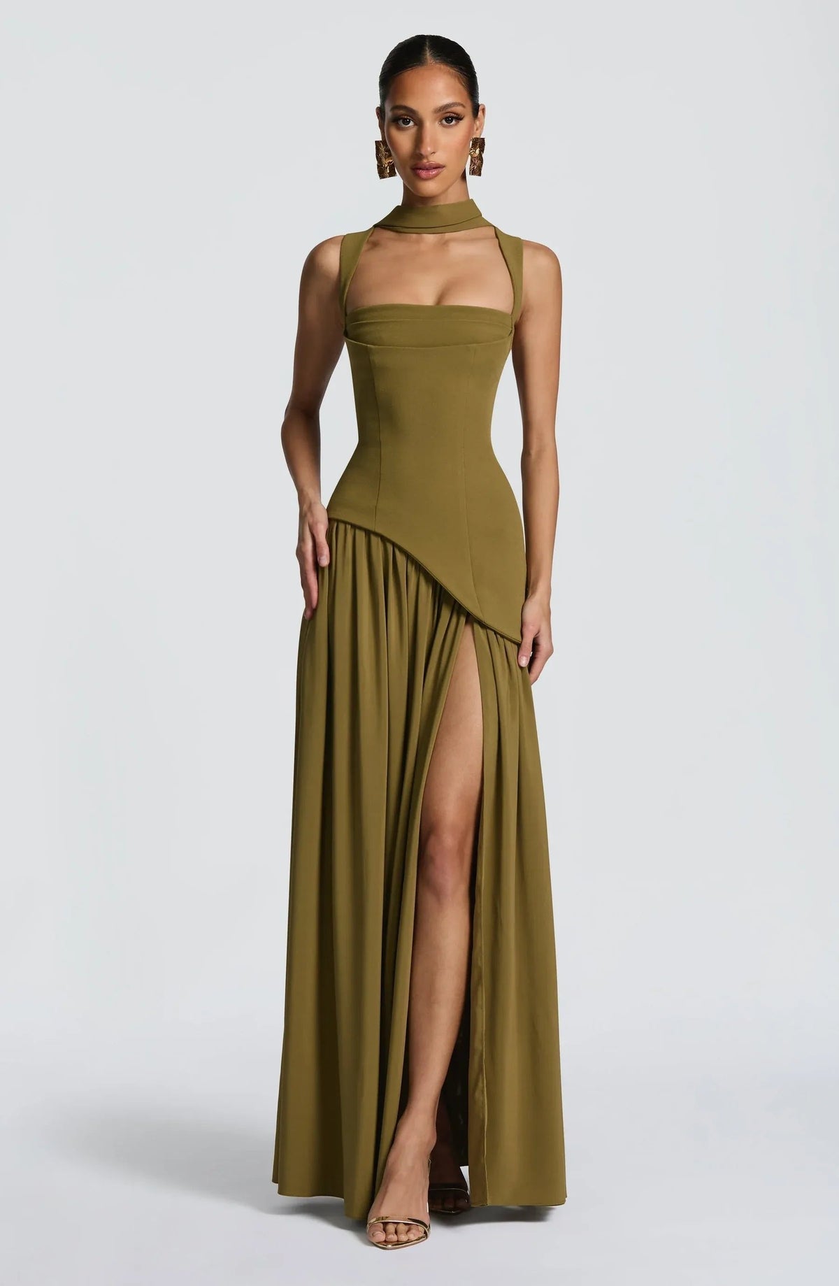 Amelia | Luxurious And Elegant Pleated Evening Maxi Dress
