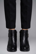 Ankle Boots Womens Wide Fit Leather Grip Sole Arch Support