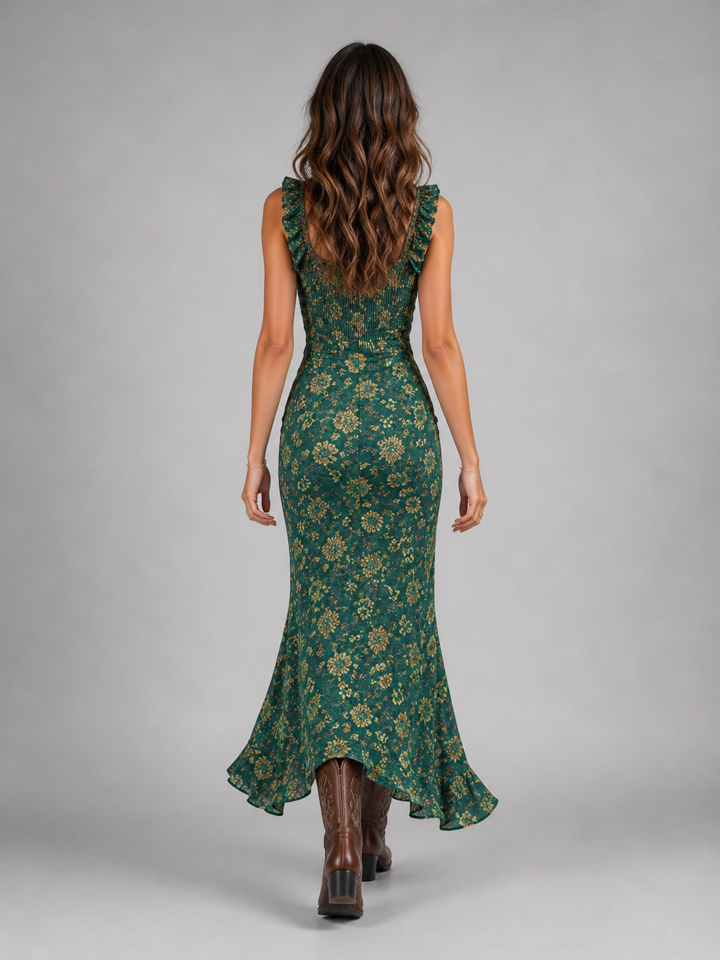 Maxi Dress Womens Floral Side Slit Flowing Lightweight