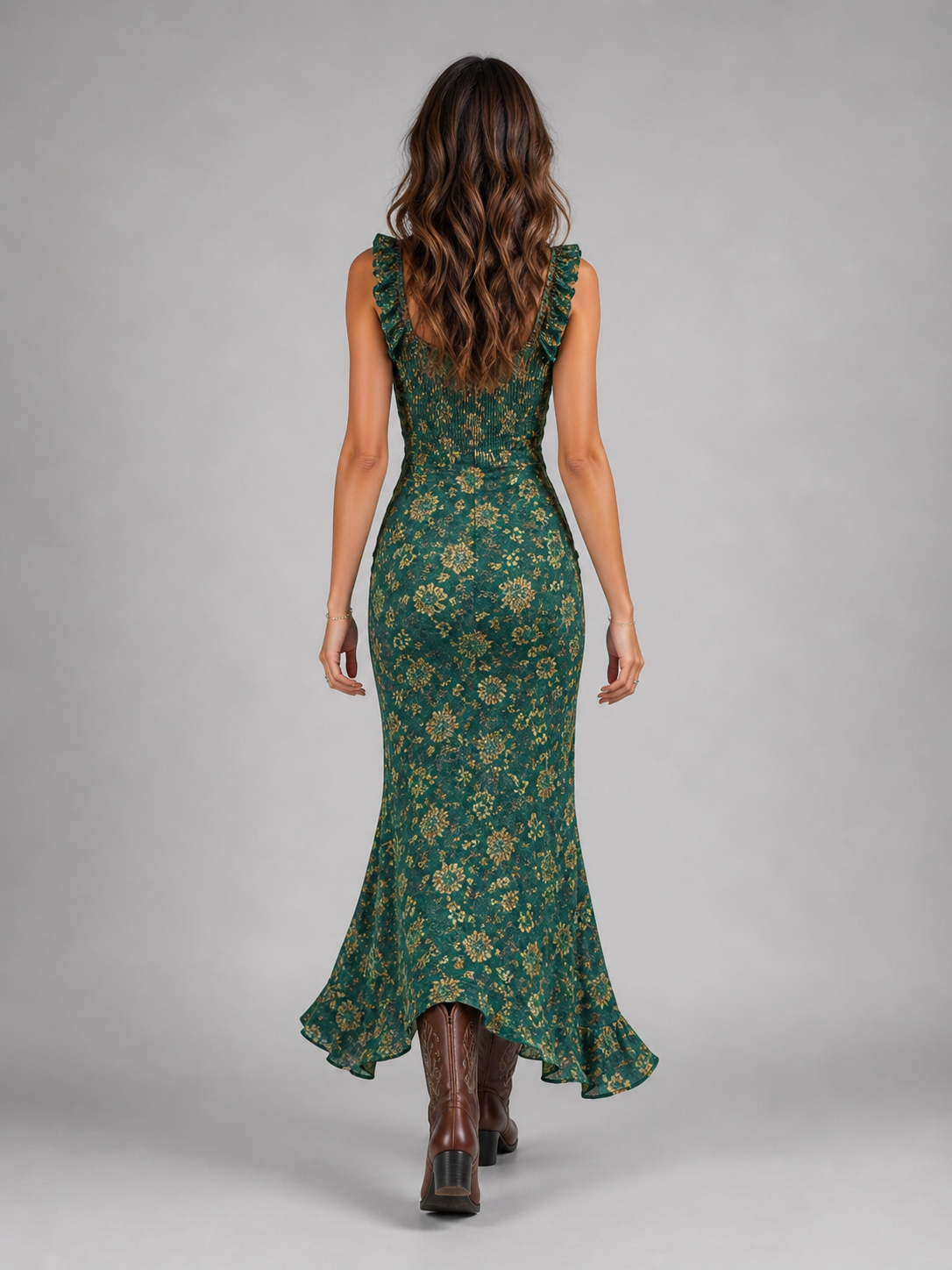 Maxi Dress Womens Floral Side Slit Flowing Lightweight