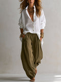 Coravelle - Sculptural Shirt & Balloon Trousers Set