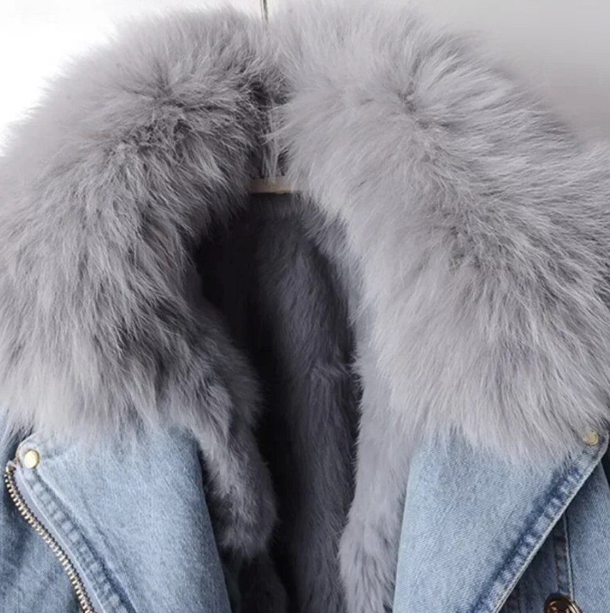 Thomasina cropped denim jacket - view 4