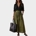 Salome - Relaxed-Fit Blouse & Midi Skirt Set