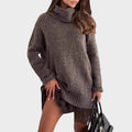Prudence roll neck jumper dress - front view