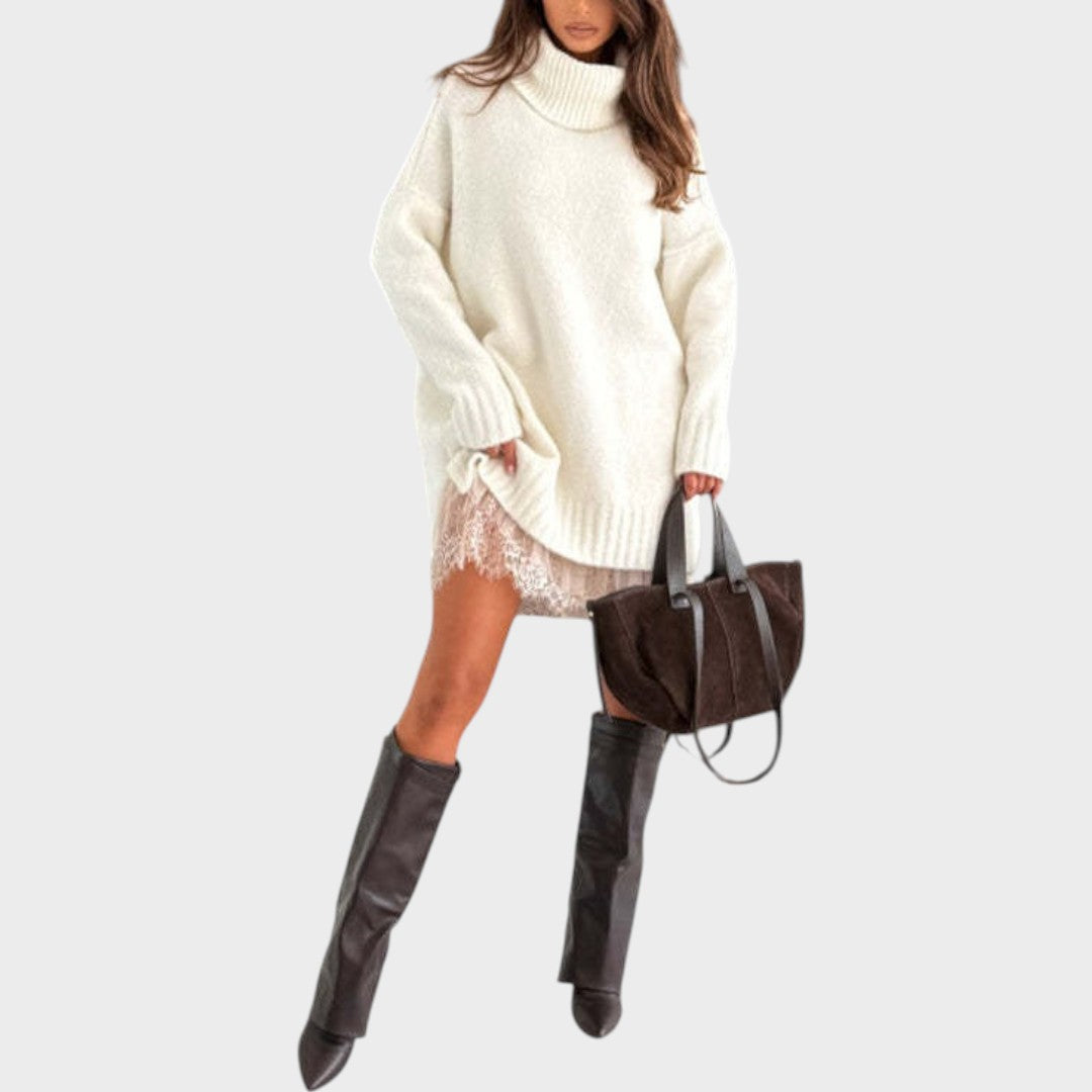 Prudence roll neck jumper dress - view 13