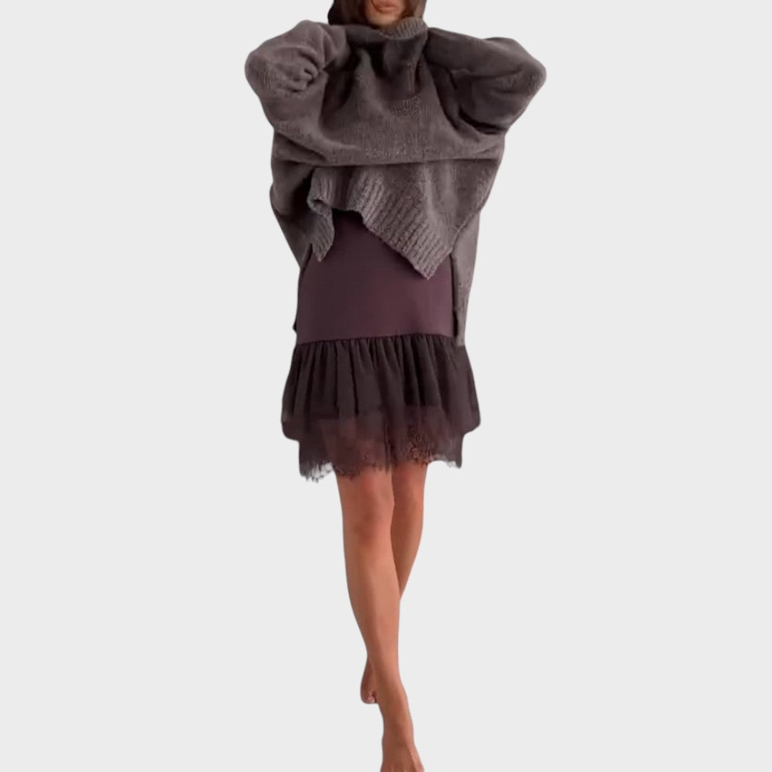 Prudence roll neck jumper dress - view 3