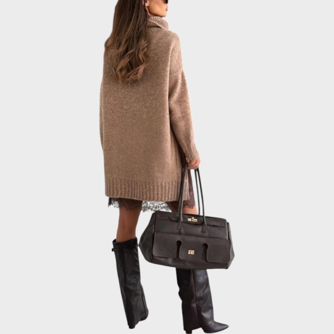 Prudence roll neck jumper dress - view 9