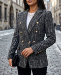 Phoebe boucle tweed blazer - front view