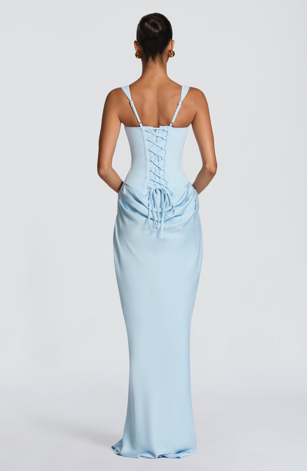 Caroline | Women's Elegant Draped Square Neck Dress
