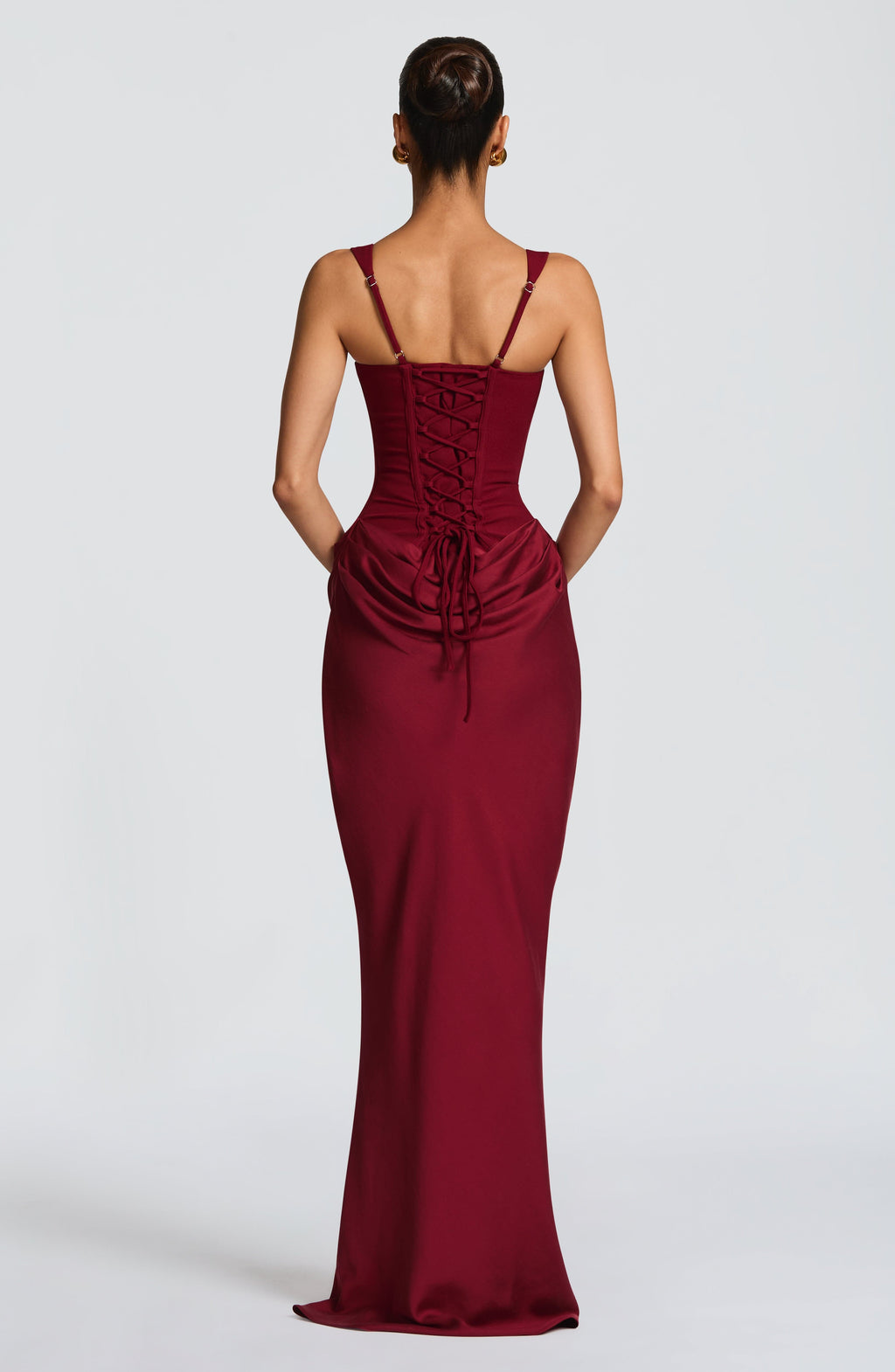 Caroline | Women's Elegant Draped Square Neck Dress