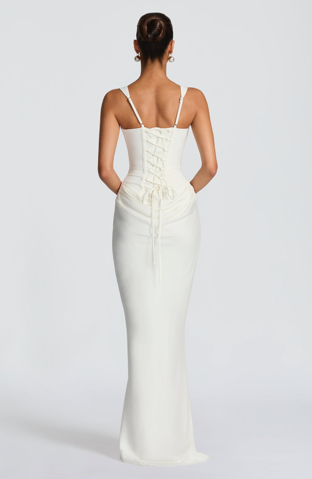Caroline | Women's Elegant Draped Square Neck Dress